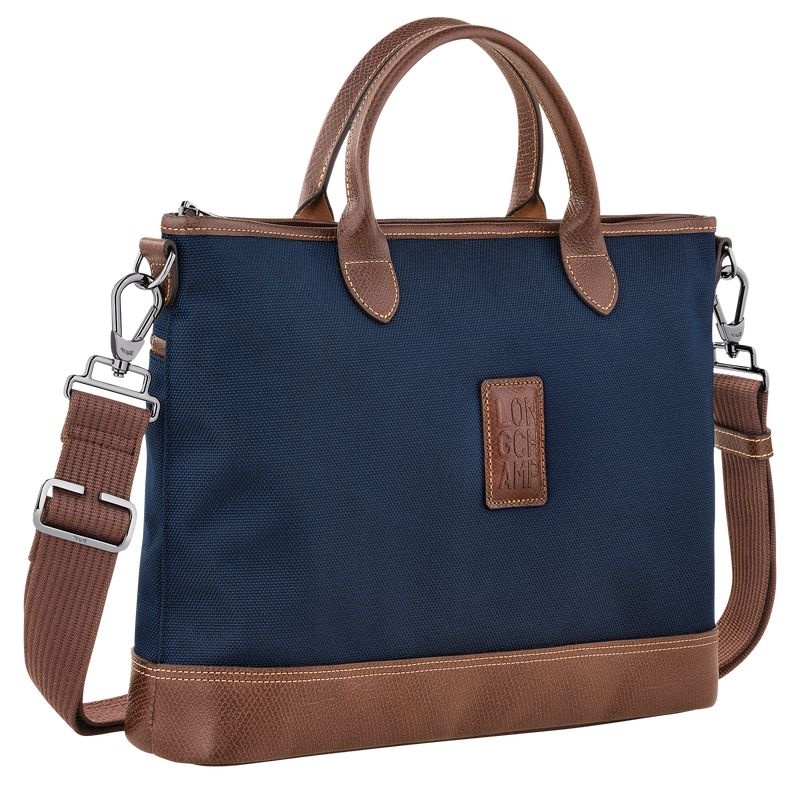 Blue Longchamp Boxford S Men's Briefcase | 1869-UAKEH