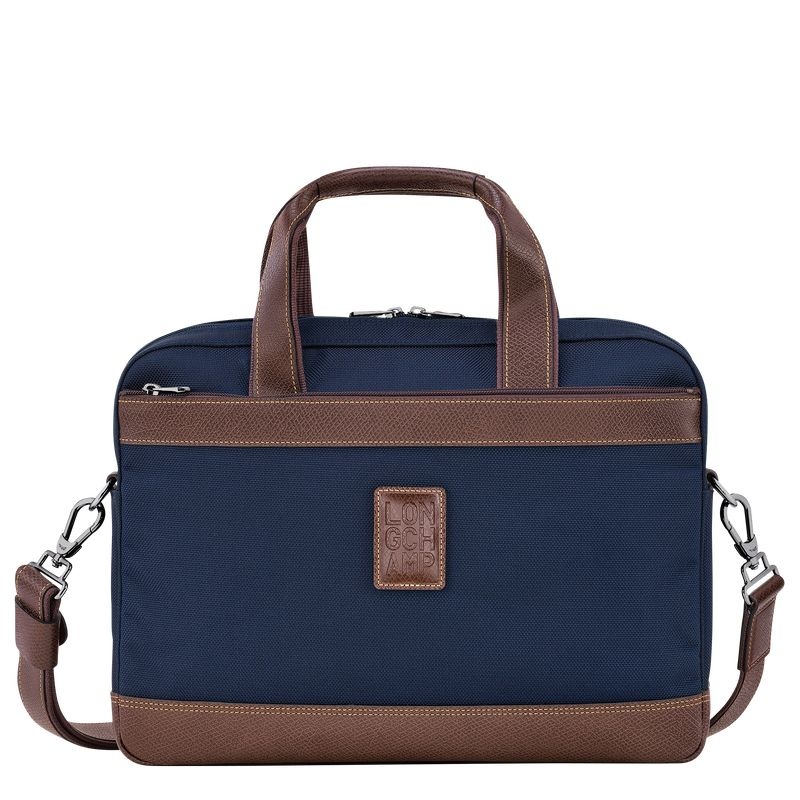 Blue Longchamp Boxford S Men\'s Briefcase | 4285-IMQAW