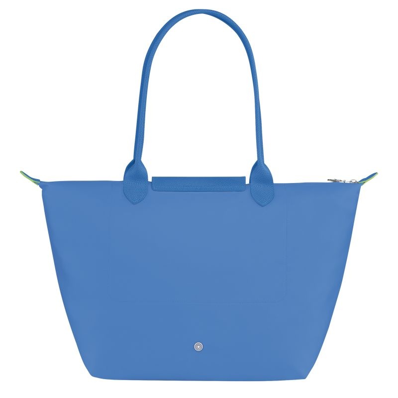 Blue Longchamp Le Pliage Green L Women's Tote Bags | 4891-XKEGI