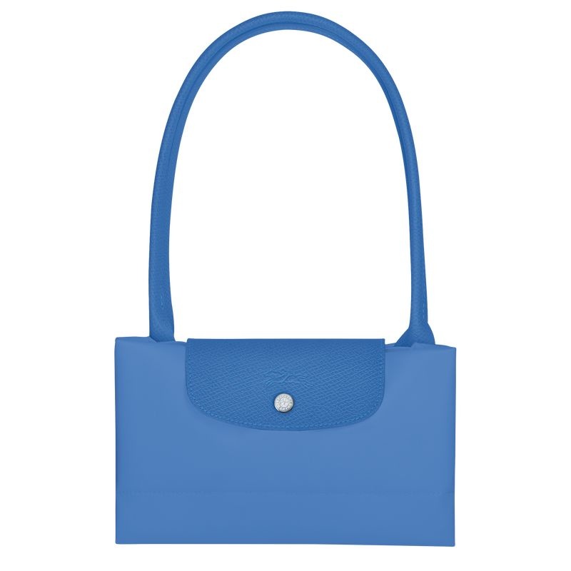 Blue Longchamp Le Pliage Green L Women's Tote Bags | 4891-XKEGI