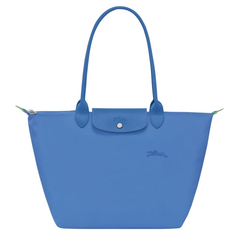 Blue Longchamp Le Pliage Green L Women\'s Tote Bags | 4891-XKEGI