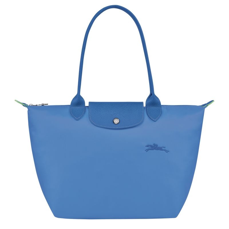 Blue Longchamp Le Pliage Green M Women\'s Tote Bags | 0341-GJEHT