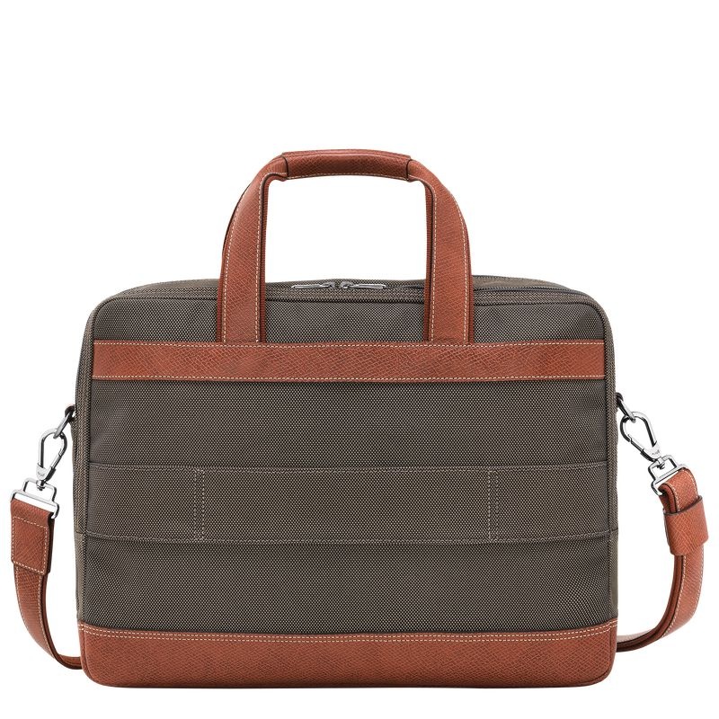 Brown Longchamp Boxford L Men's Briefcase | 4503-EMNPO