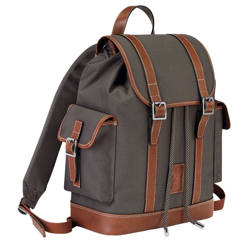 Brown Longchamp Boxford Men's Backpacks | 2810-FAIMG