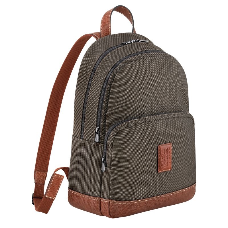 Brown Longchamp Boxford Men's Backpacks | 5413-QJXBF