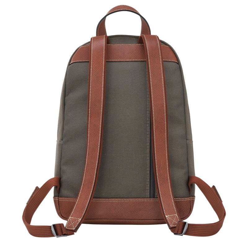 Brown Longchamp Boxford Men's Backpacks | 5413-QJXBF