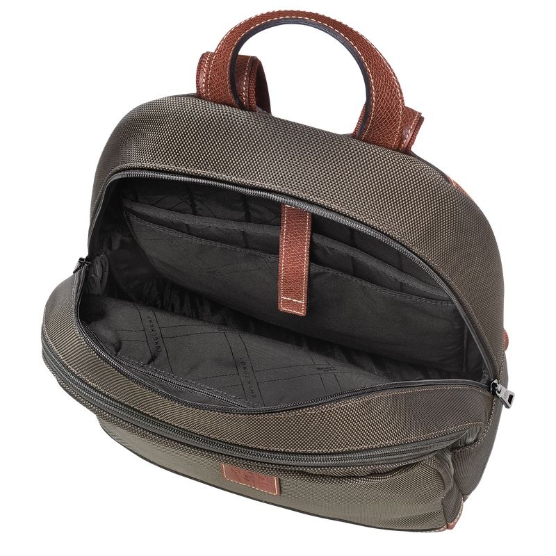 Brown Longchamp Boxford Men's Backpacks | 5413-QJXBF