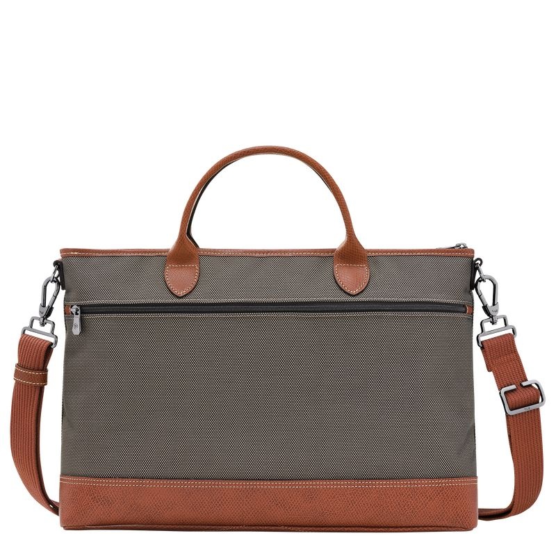 Brown Longchamp Boxford S Men's Briefcase | 5648-TPJAK