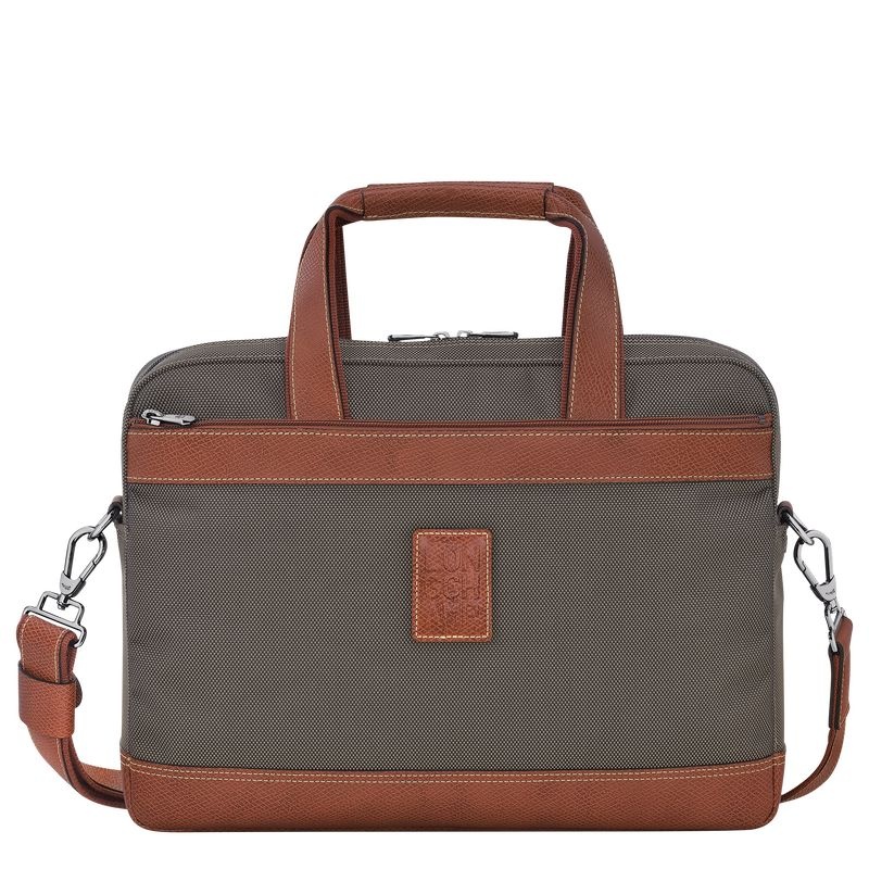 Brown Longchamp Boxford S Men\'s Briefcase | 2839-RWIYL