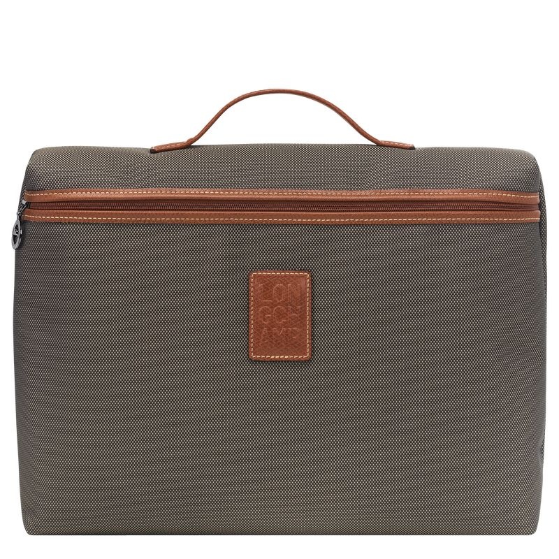 Brown Longchamp Boxford S Men\'s Briefcase | 7981-RHBWN