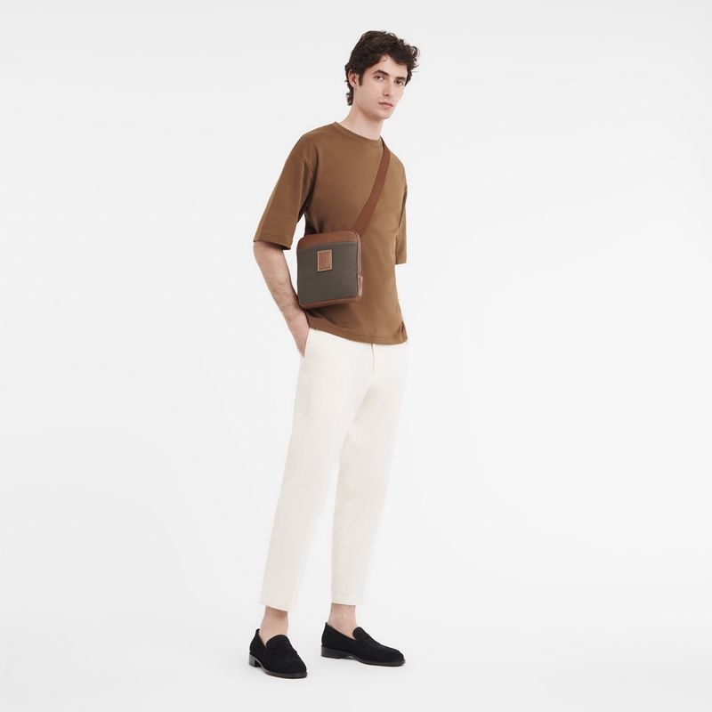 Brown Longchamp Boxford XS Men's Crossbody Bags | 7396-YLFHE