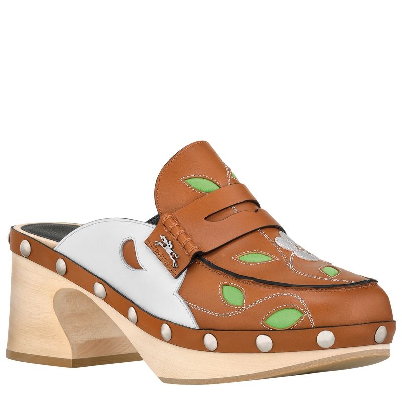 Brown Longchamp La Cigale Women's Clogs | 8750-PVZCL