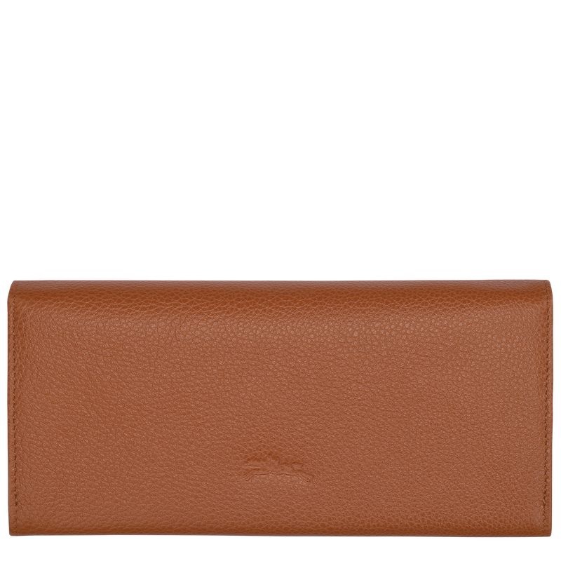 Brown Longchamp Le Foulonné Continental Women's Wallet | 3672-SRVXG