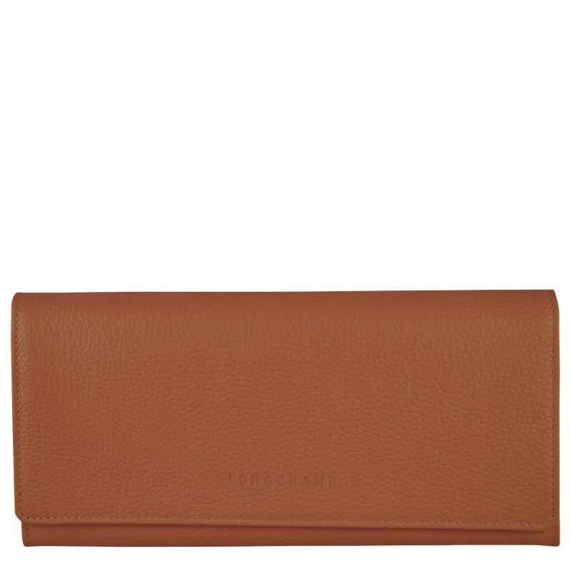 Brown Longchamp Le Foulonné Continental Women\'s Wallet | 3672-SRVXG