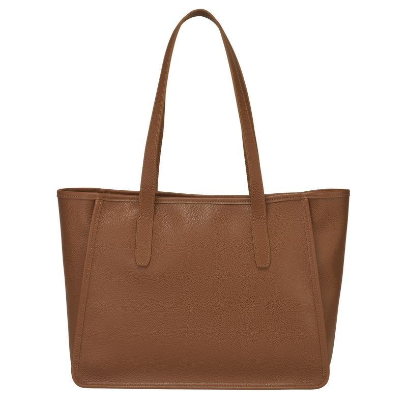 Brown Longchamp Le Foulonné L Women's Tote Bags | 6320-GUHRS