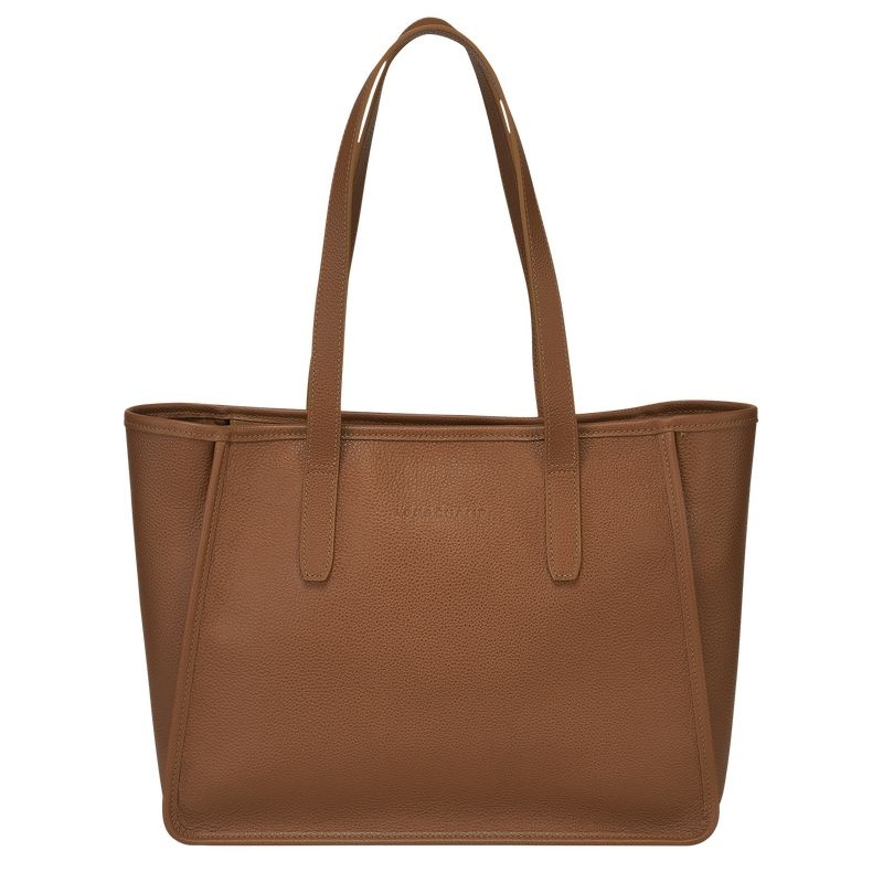 Brown Longchamp Le Foulonné L Women\'s Tote Bags | 6320-GUHRS