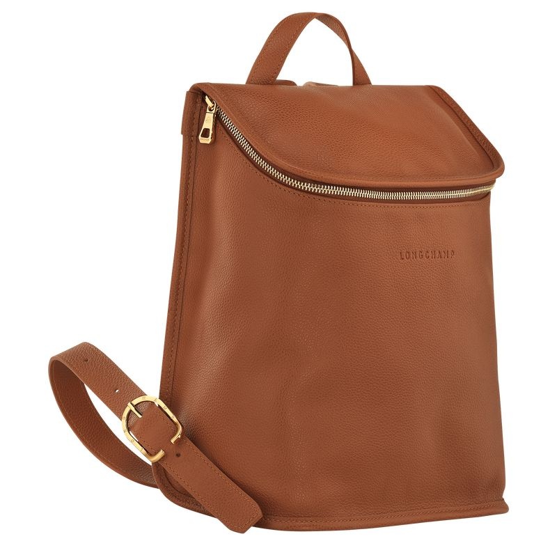 Brown Longchamp Le Foulonné Women's Backpacks | 2897-UOACW