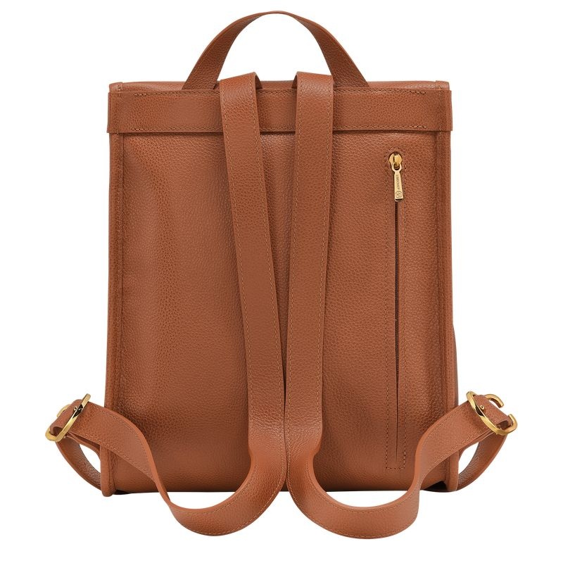 Brown Longchamp Le Foulonné Women's Backpacks | 2897-UOACW