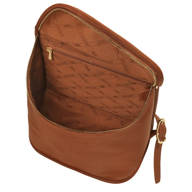 Brown Longchamp Le Foulonné Women's Backpacks | 2897-UOACW