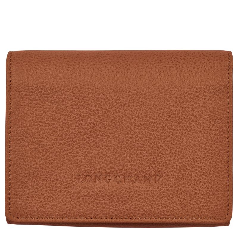 Brown Longchamp Le Foulonné Women\'s Wallet | 8296-VZRMF