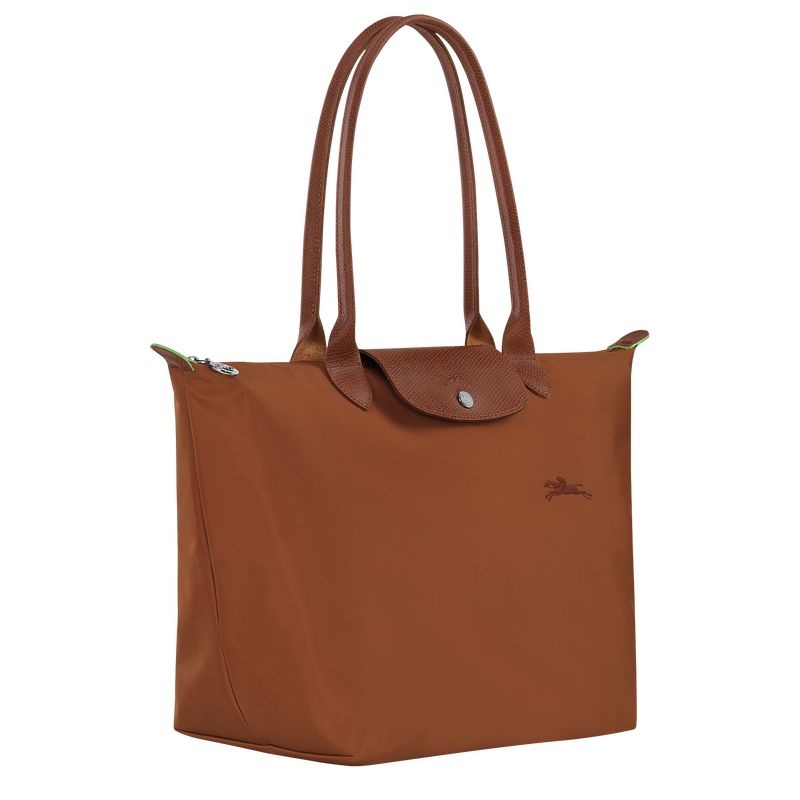 Brown Longchamp Le Pliage Green L Women's Tote Bags | 1342-UNOPR