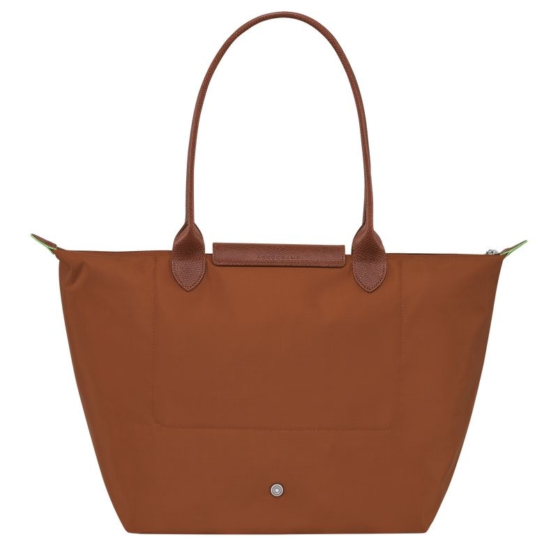 Brown Longchamp Le Pliage Green L Women's Tote Bags | 1342-UNOPR