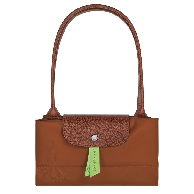 Brown Longchamp Le Pliage Green L Women's Tote Bags | 1342-UNOPR