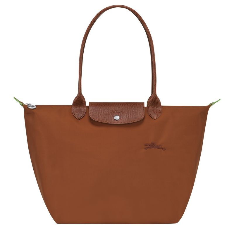 Brown Longchamp Le Pliage Green L Women\'s Tote Bags | 1342-UNOPR