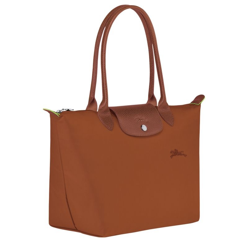 Brown Longchamp Le Pliage Green M Women's Tote Bags | 0241-LBQIX