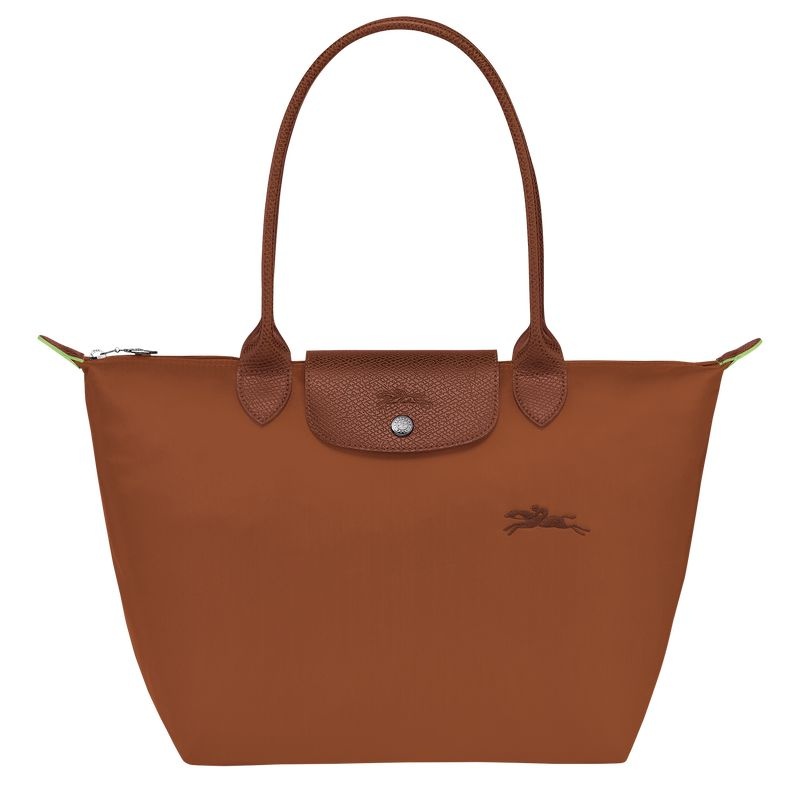 Brown Longchamp Le Pliage Green M Women\'s Tote Bags | 0241-LBQIX