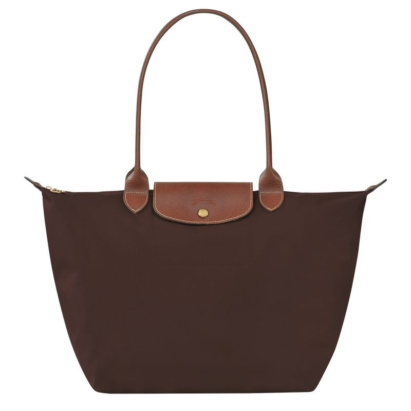 Chocolate Longchamp Le Pliage Original L Women\'s Tote Bags | 0179-UICSD