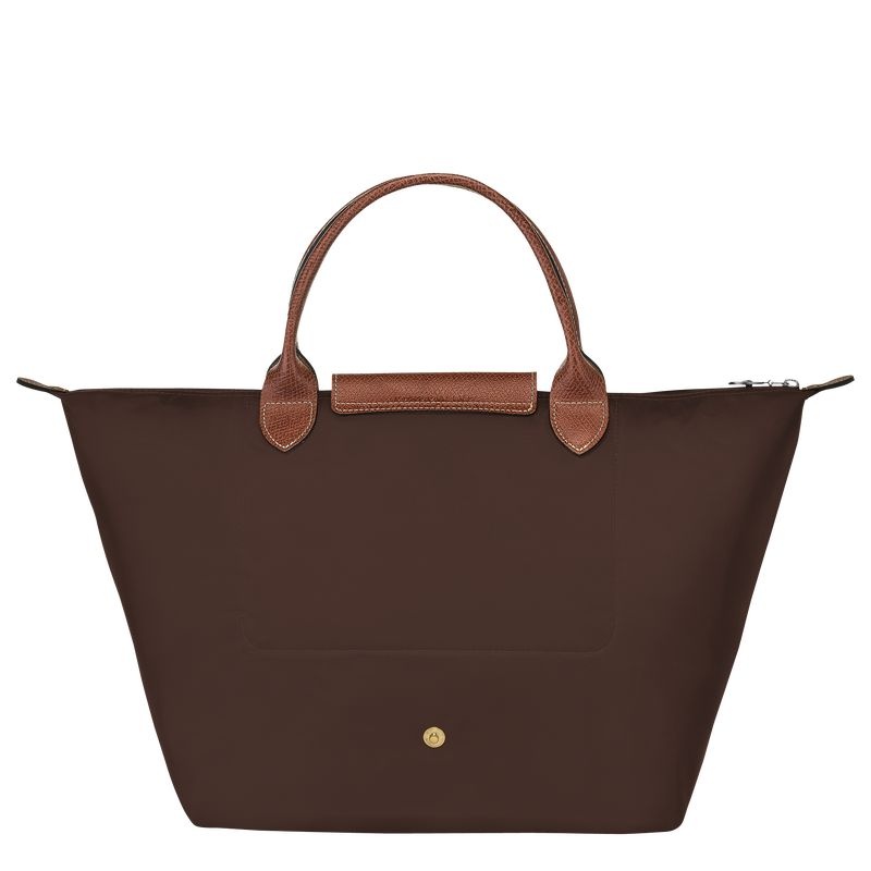 Chocolate Longchamp Le Pliage Original M Women's Handbag | 8257-HTUJY