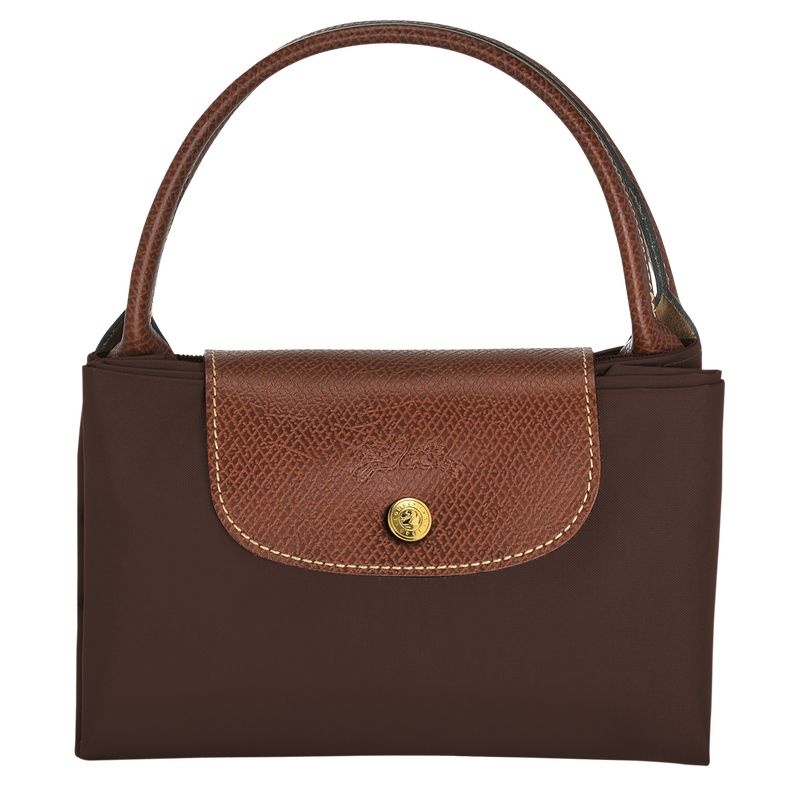 Chocolate Longchamp Le Pliage Original M Women's Handbag | 8257-HTUJY