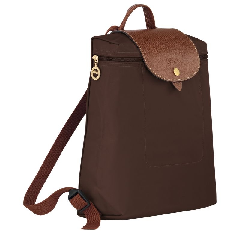 Chocolate Longchamp Le Pliage Original M Women's Backpacks | 2108-MQLSW