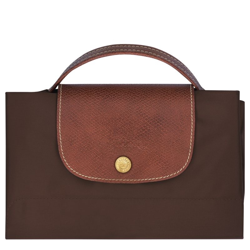 Chocolate Longchamp Le Pliage Original S Women's Briefcase | 7206-UGICS