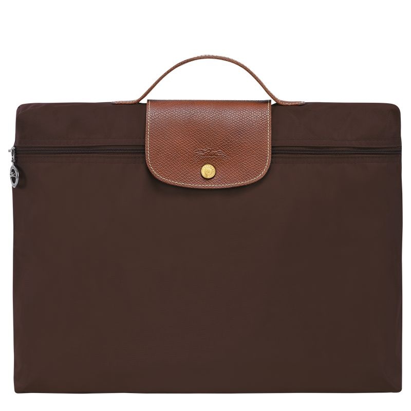 Chocolate Longchamp Le Pliage Original S Men\'s Briefcase | 4103-MXDCA