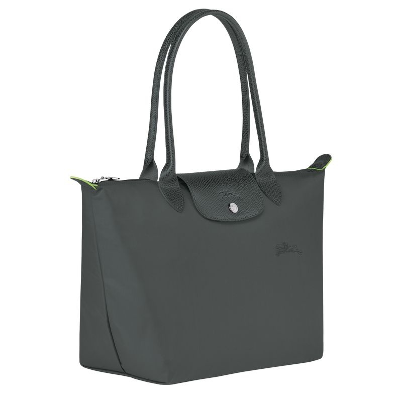 Deep Grey Longchamp Le Pliage Green M Women's Tote Bags | 4602-WPHXC