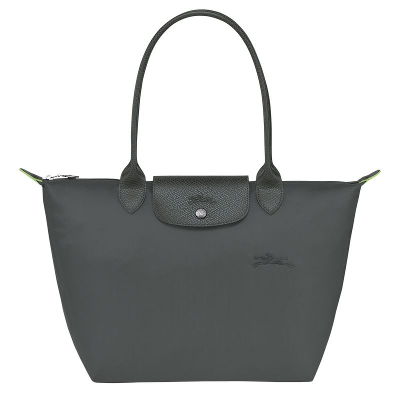 Deep Grey Longchamp Le Pliage Green M Women\'s Tote Bags | 4602-WPHXC