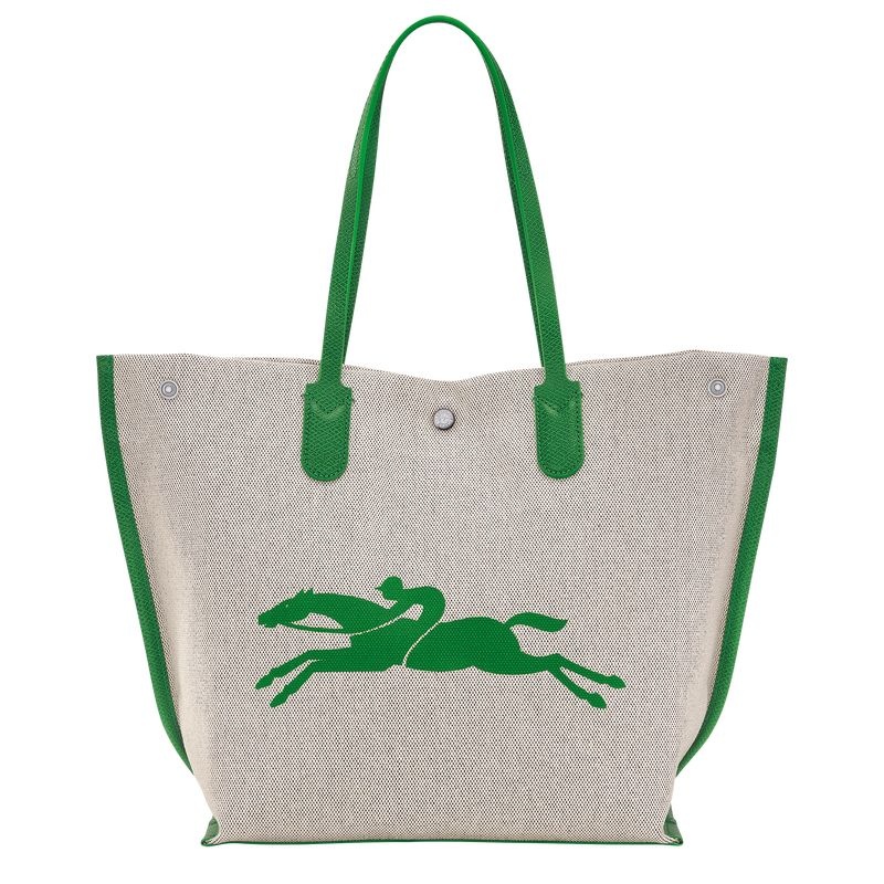 Green Longchamp Essential L Women's Tote Bags | 1674-ROIYS