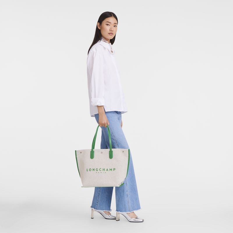 Green Longchamp Essential L Women's Tote Bags | 1674-ROIYS