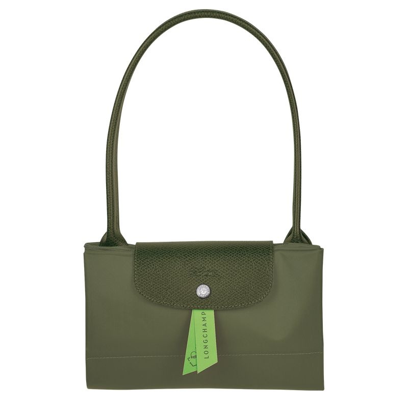 Green Longchamp Le Pliage Green L Women's Tote Bags | 7438-FVEKN