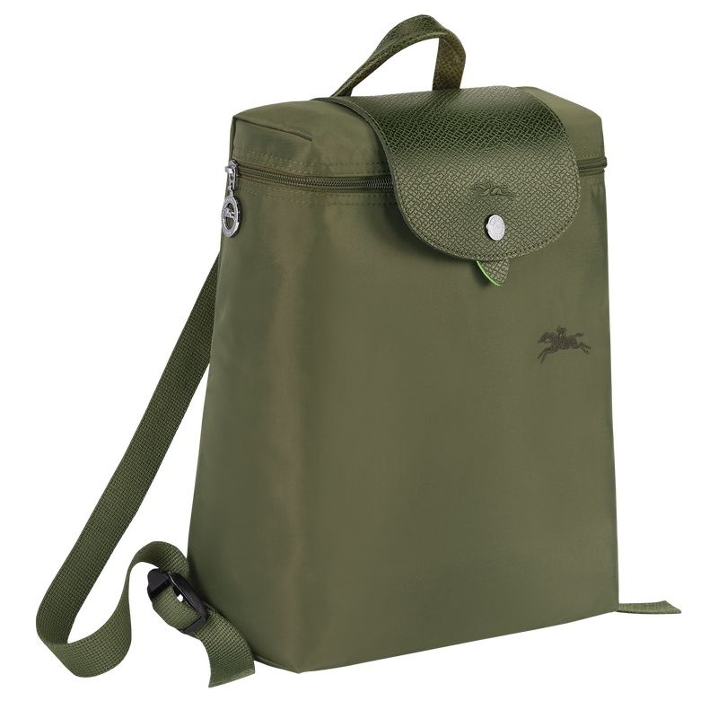 Green Longchamp Le Pliage Green M Women's Backpacks | 1037-QZOWF