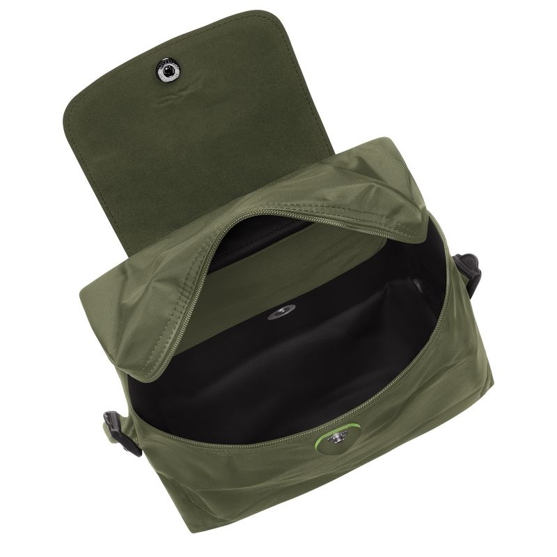 Green Longchamp Le Pliage Green M Women's Backpacks | 1037-QZOWF