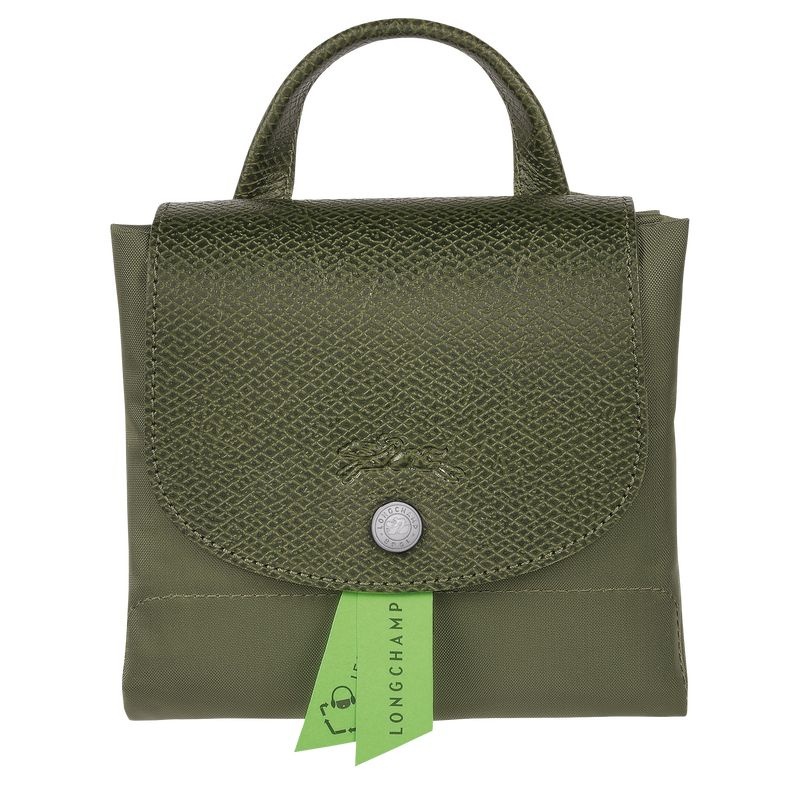 Green Longchamp Le Pliage Green M Women's Backpacks | 1037-QZOWF