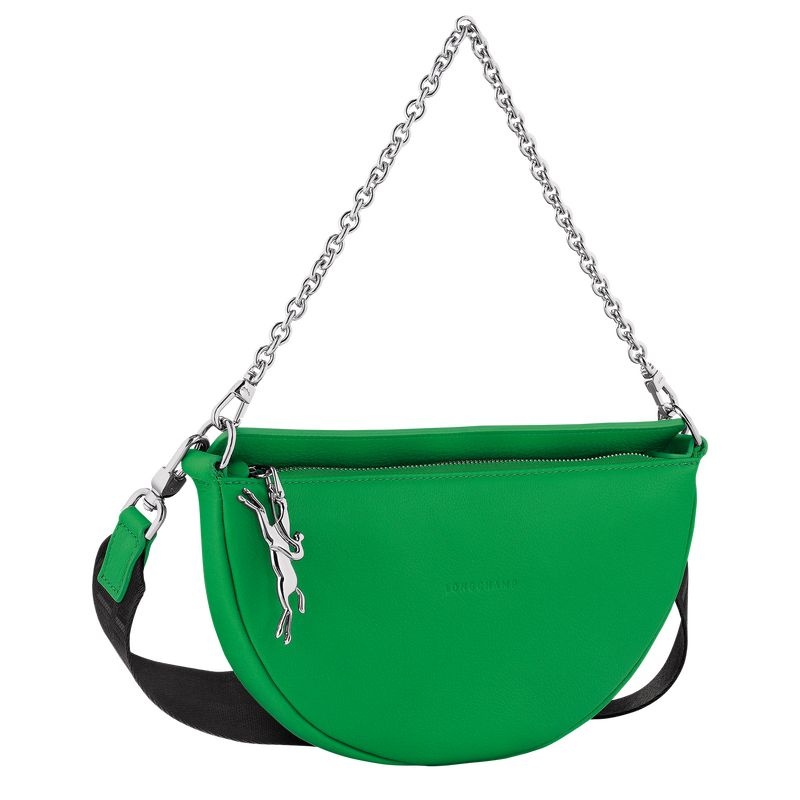 Green Longchamp Smile S Women's Shoulder Bags | 5180-EHOSA