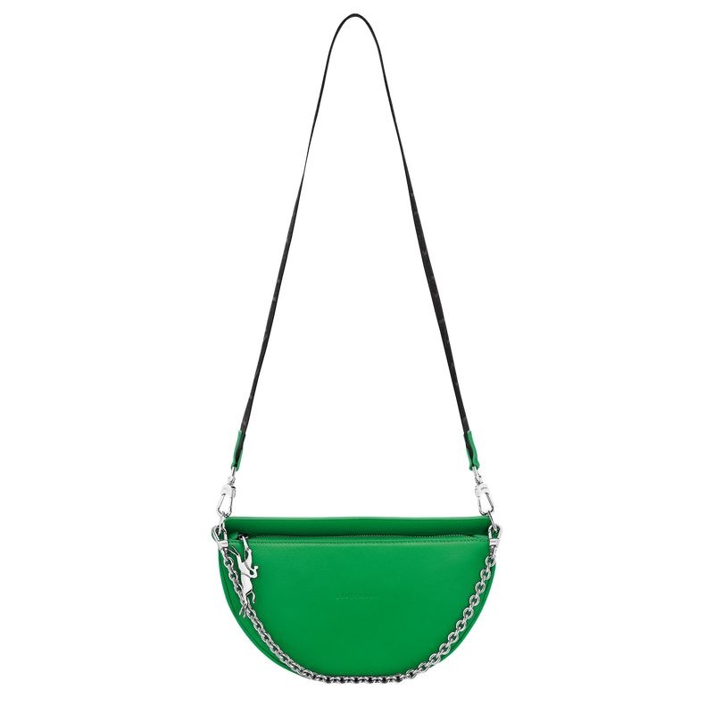 Green Longchamp Smile S Women's Shoulder Bags | 5180-EHOSA