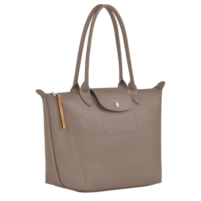 Grey Brown Longchamp Le Pliage City M Women's Tote Bags | 7863-FUCSR