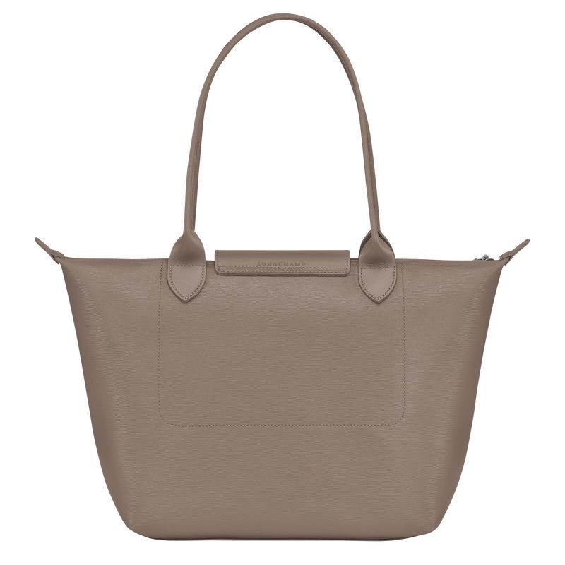 Grey Brown Longchamp Le Pliage City M Women's Tote Bags | 7863-FUCSR