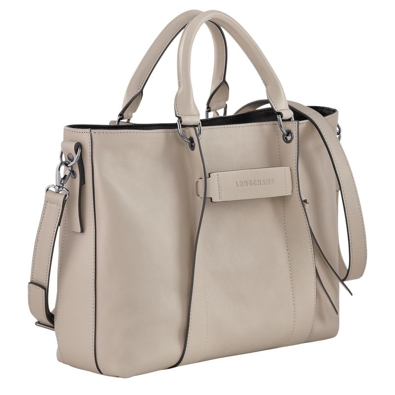 Grey Longchamp 3D L Women's Handbag | 5298-LTDCQ