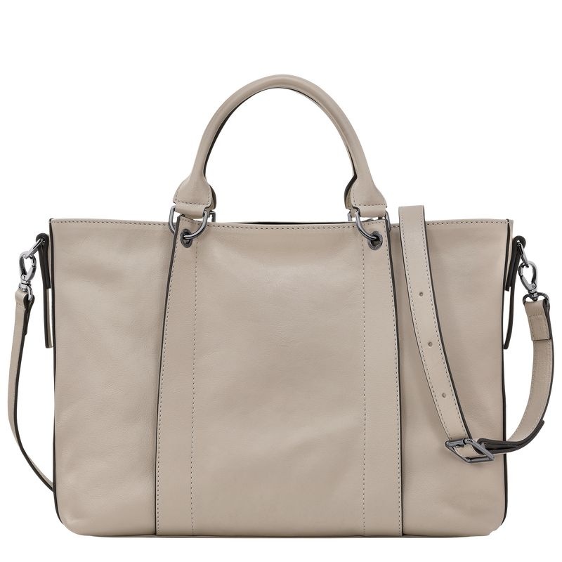 Grey Longchamp 3D L Women's Handbag | 5298-LTDCQ